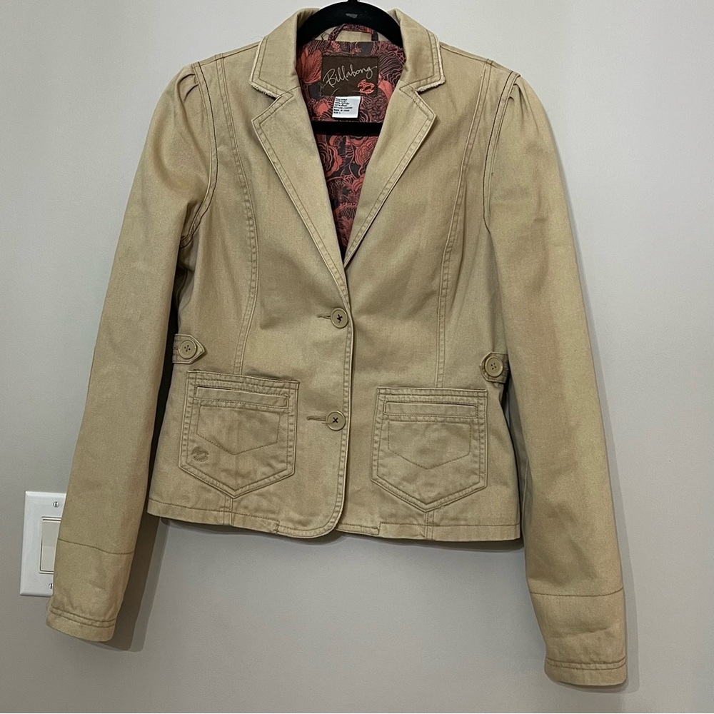 Billabong Women's Beige Jacket size Large